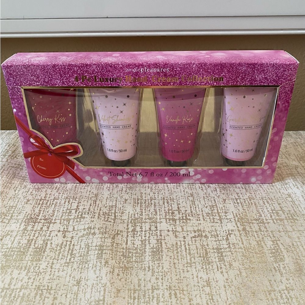 Simple Pleasures 4 Pc Luxury Hand Cream Collection Gift Set New - NWT